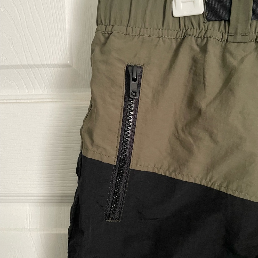 Men's Three-Toned Shorts - Olive and Black - Picture 2 of 5